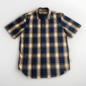 Carhartt Blue and Brown Plaid Casual Shirt Tall large relaxed fit